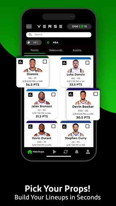 Verse Fantasy Sports Screenshot