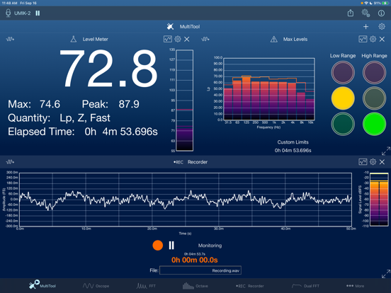 SignalScope X iPad app afbeelding 9