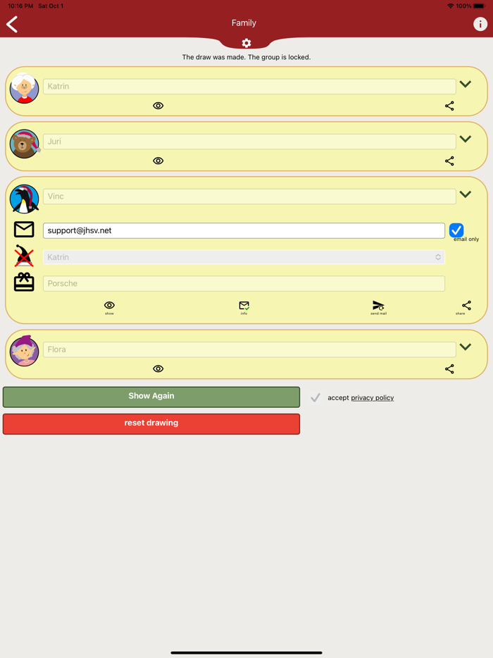 Secret Santa - Wichtel App