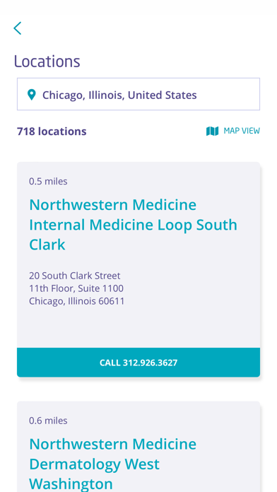 Northwestern Medicine Connect Screenshot