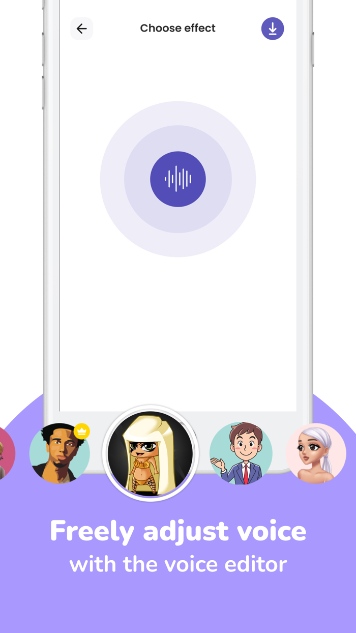 Change voice by sound effects