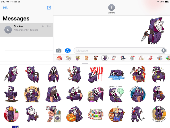 Halloween Death Funny Stickers