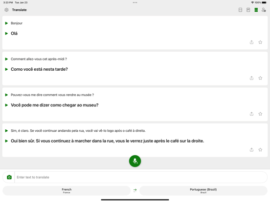 Microsoft Translator iPad app afbeelding 6