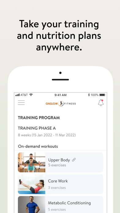 Onslow Fitness App Screenshot