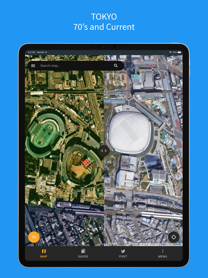 Old Satellite Map JAPAN