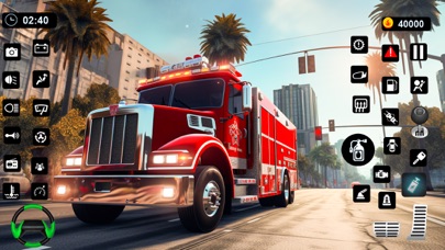 消防士消防車ゲーム - 車警察ゲーム - トラック運転ゲームのおすすめ画像1
