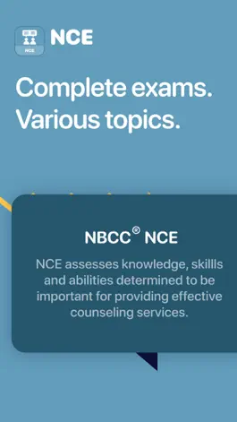 Game screenshot NCE: Counselor Exam Practice mod apk