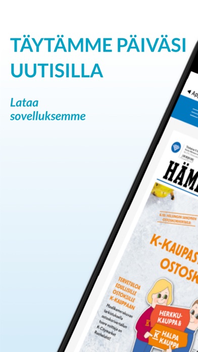 Hämeen Sanomat -sovellus Screenshot