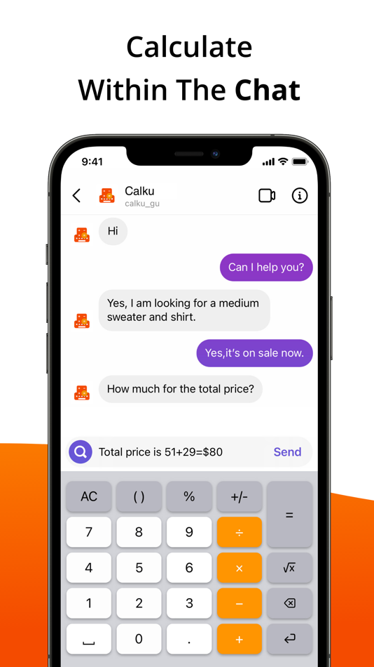 #8. Calculator Keyboard - Calku (iOS) 来自: Supagarn Pattananuchart