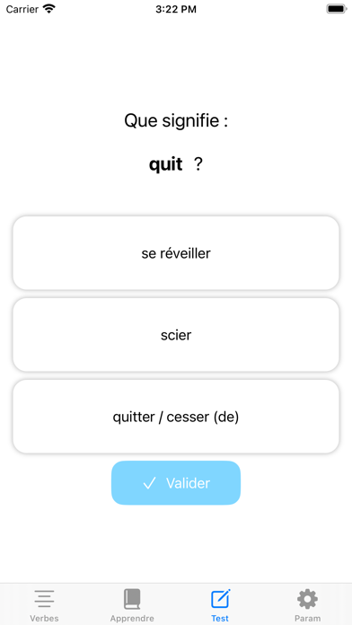 Screenshot #3 pour Verbes Irréguliers