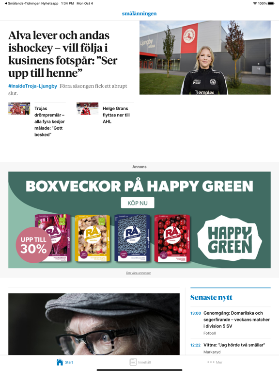 Screenshot #4 pour Smålänningens Nyhetsapp