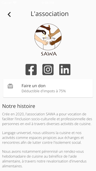 Association SAWA Screenshot