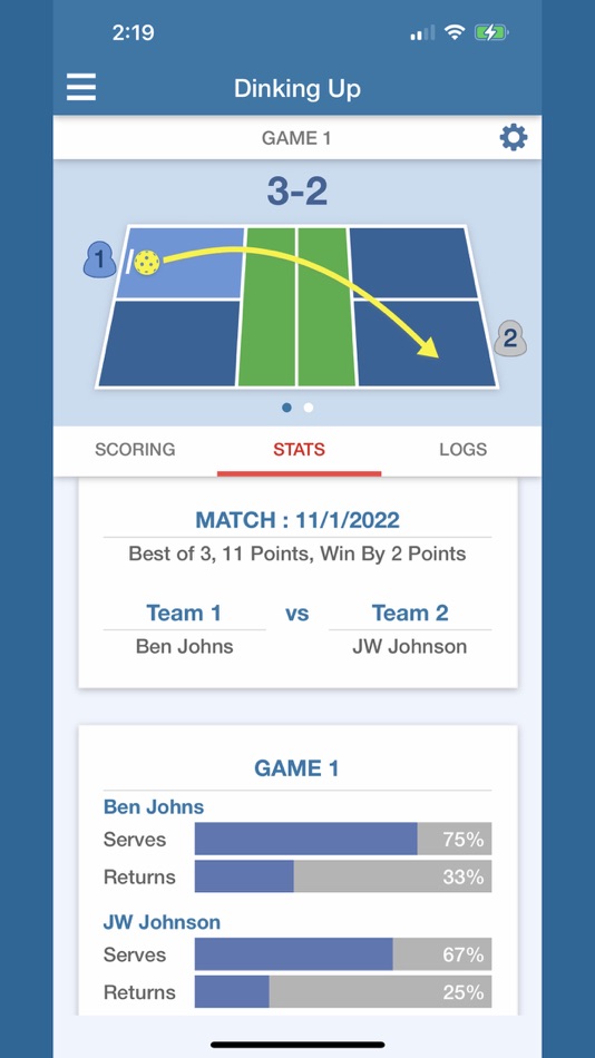 #3. Dinking Up - Pickleball Scores (iOS) بواسطة: Arch Square