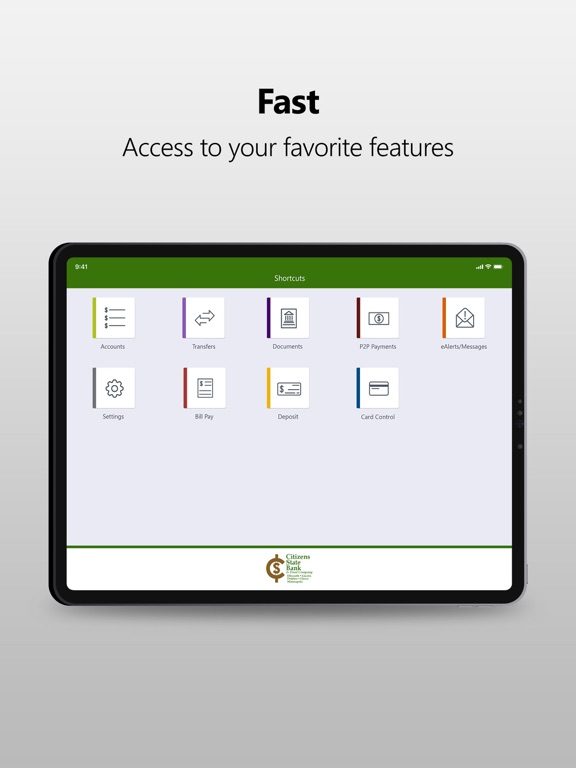 CSB&T Ells Mobile iPad screenshot 2 - Finance app