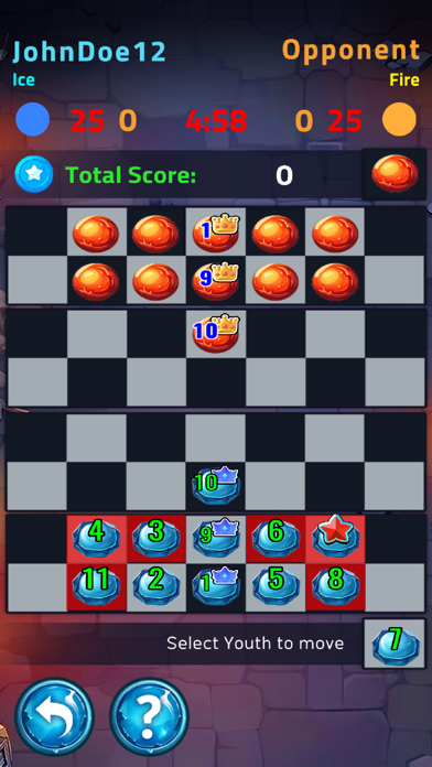 Fire n Ice Strategy Board Game Screenshot