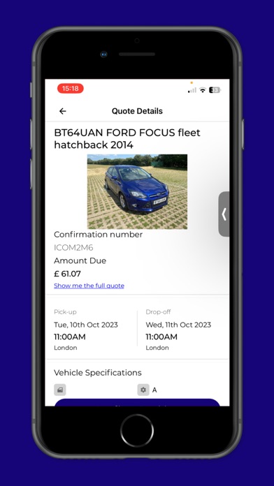 Motoroo Go - Car Hire Screenshot