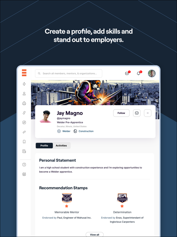 CareerStarter iPad screenshot 2 - Social Networking app