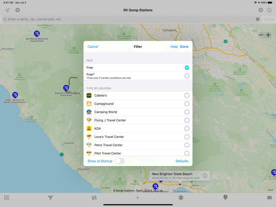 RV Dump Stations iPad app afbeelding 5