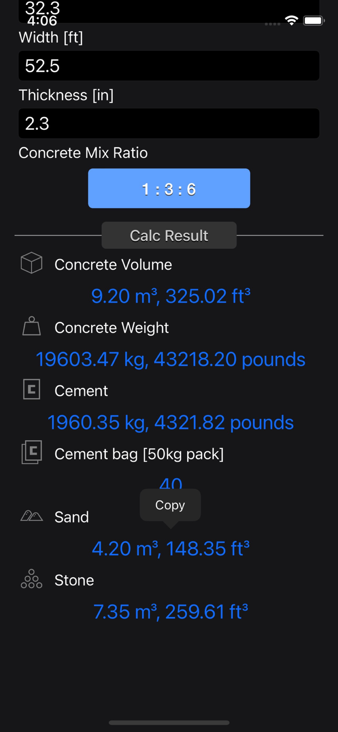 Concrete and Topsoil Calculator
