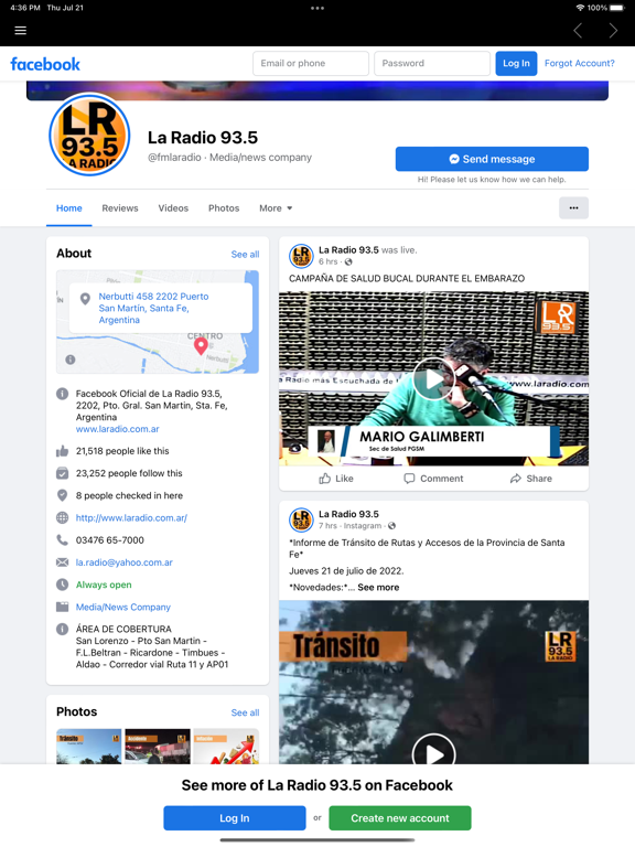 LA RADIO 93.5 iPad screenshot