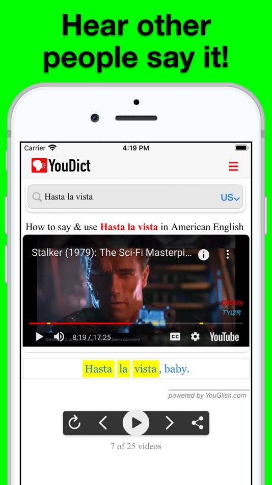 #3. YouDict - Video Dictionary (iOS) 由: SmartAddress, Inc.