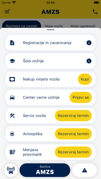AMZS, prometne informacije Screenshot
