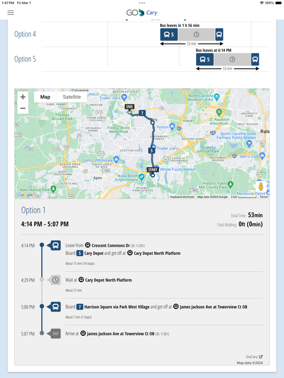 GoCary iPad screenshot 2 - Navigation app