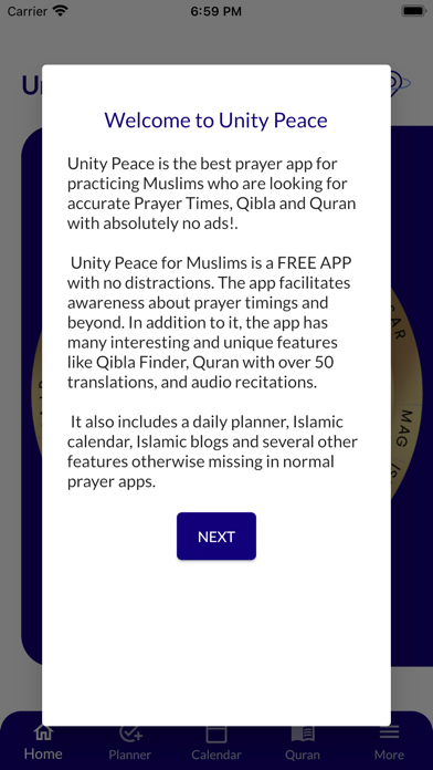 Unity Islamic Diary Screenshot