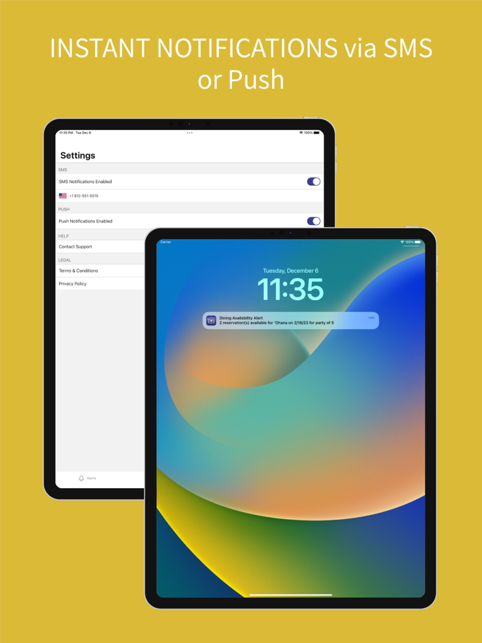 Dining Alerts for Disney Parks