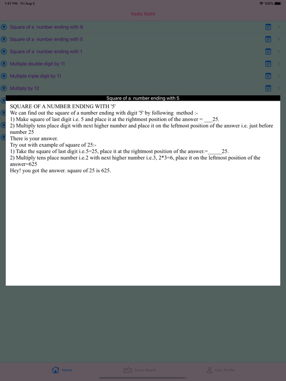Screenshot #5 pour Vedic Mathematics