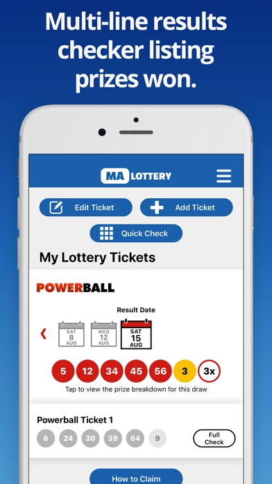 Massachusetts Lotto Results Screenshot