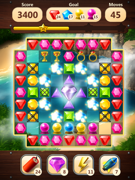 Screenshot #6 pour Jewels Planet  - Match 3 Game
