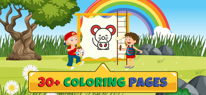 Coloring book kids learning