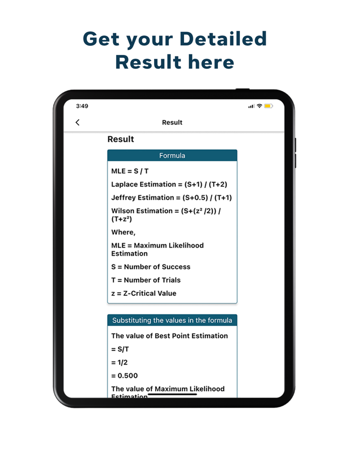 Point Estimate Calculator