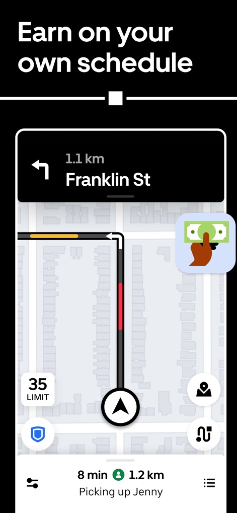 Uber - Driver: Drive & Deliver - Dynamic Trip Navigation