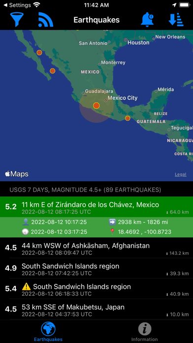 Wake up! Earthquake LITE Screenshot