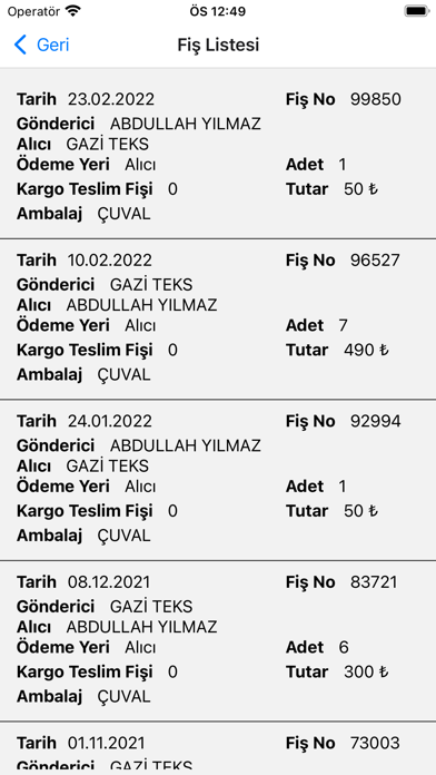 CK Taşımacılık Screenshot