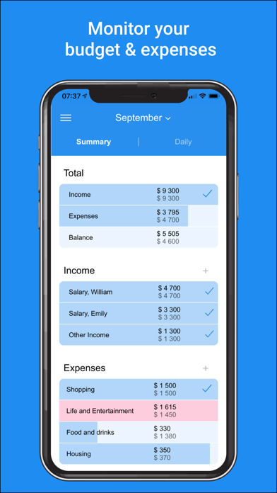 Feasy:family budget Screenshot