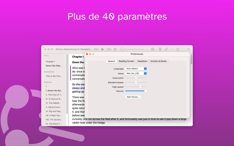 Screenshot #2 pour Speech Central: Lecteur Vocal