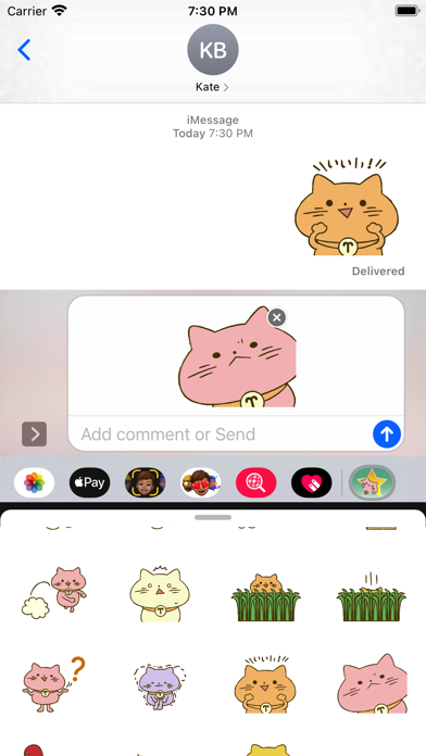 Screenshot #1 pour Cat Cat 5 Stickers Pack