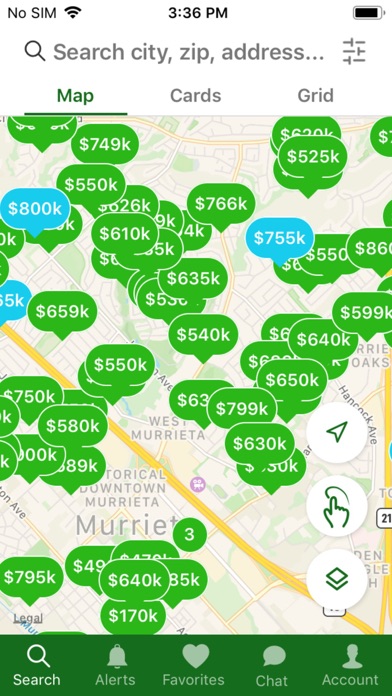 California Home Search Screenshot