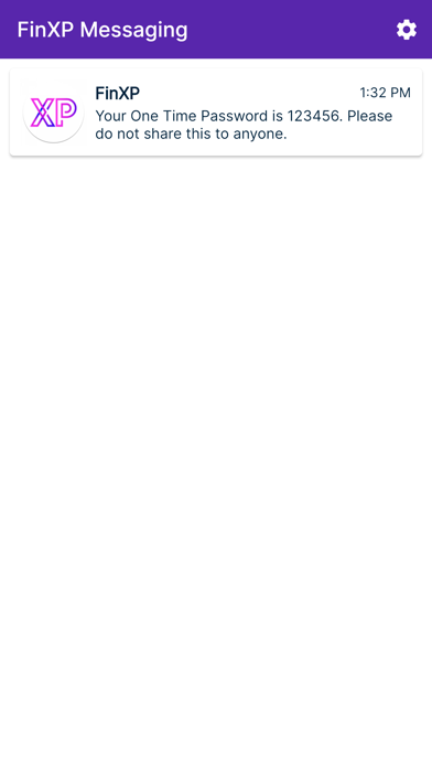 Screenshot 1 of FinXP Messaging App