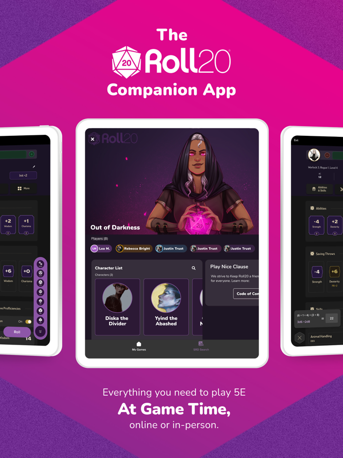 Roll20 - Character Sheets