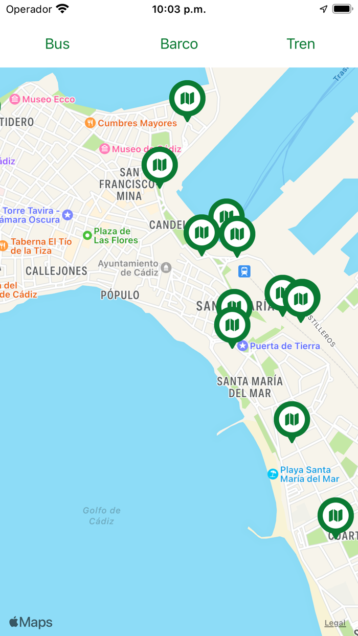 Consorcio Cádiz bus tren barco