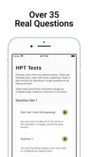 hpt real test questions lite iphone screenshot 2