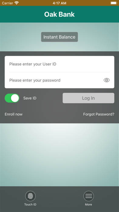Oak Bank Mobile Banking Screenshot