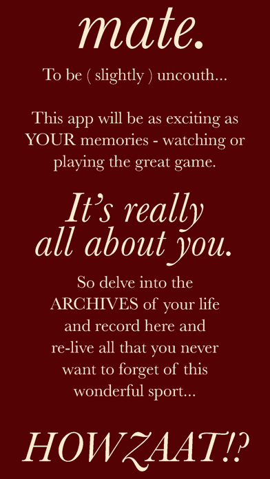 cricket. Screenshot