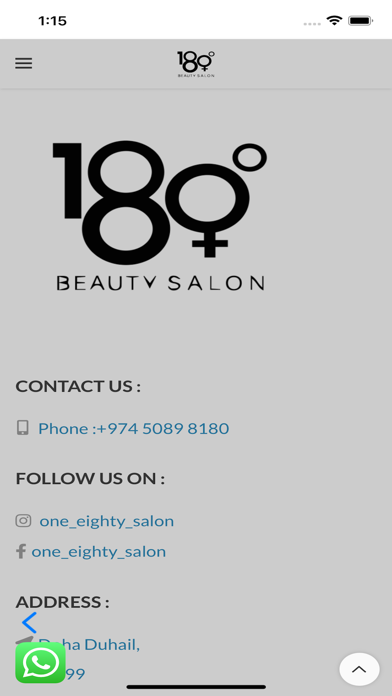 180 Beauty Salon Screenshot