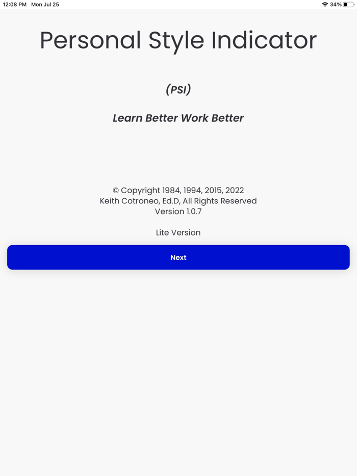 Personal Style Indicator Lite