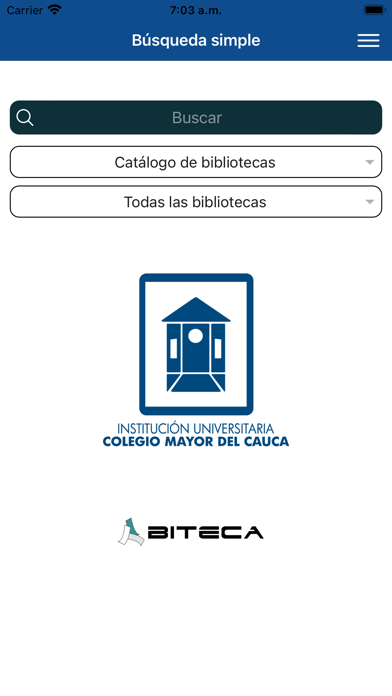 BiblioUnimayor Screenshot 1 - AppWisp.com BiblioUnimayor Screenshot 1 - AppWisp.com